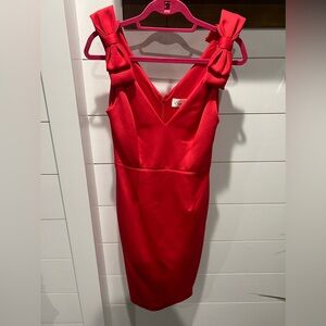 Eliza J Womens Pink bow trim dress